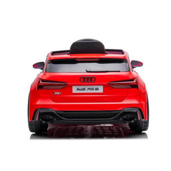 Audi RS 6 Elektryczny Samochodzik dla dzieci Czerwony + Pilot + Koła EVA + Wolny Start + Audio LED